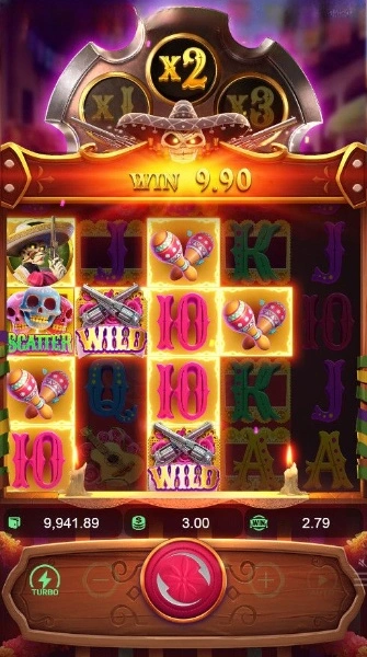 Wild Bandito — символы Wild и Scatter, множитель ×2, WIN 9.90