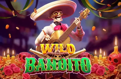 Wild Bandito — персонаж марьячи играет на гитаре, игровой баннер PG Soft